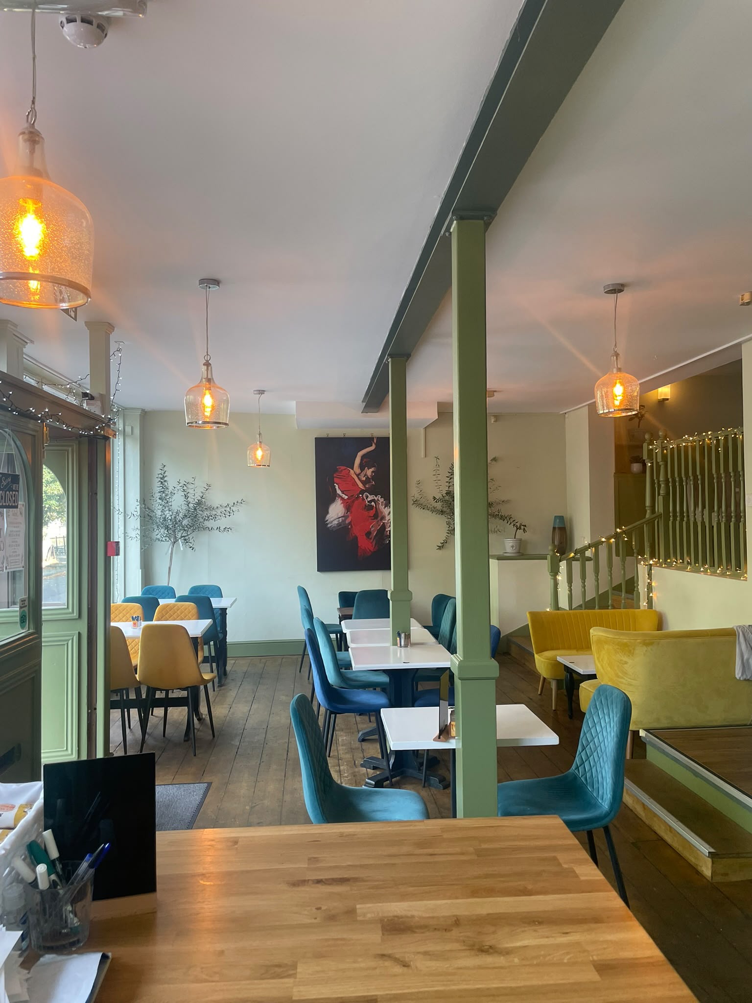 The real Soleá Bistro interior in Cambridge